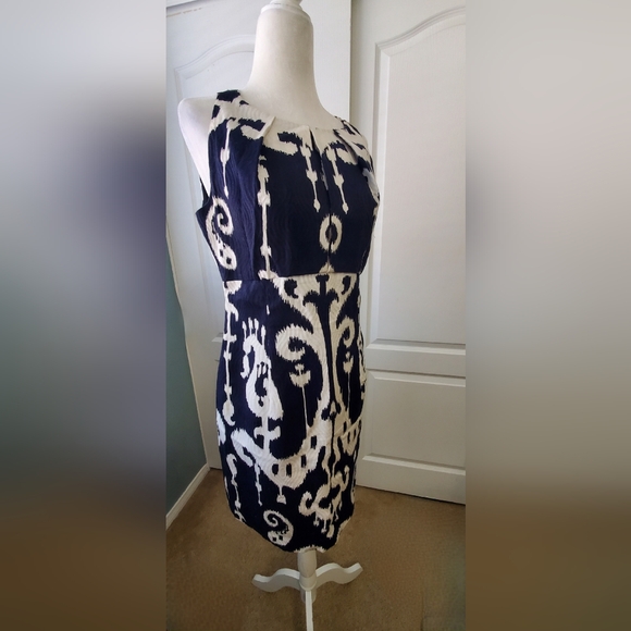 Taylor Navy and White Mini Dress - Picture 2 of 7